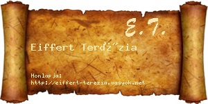 Eiffert Terézia névjegykártya